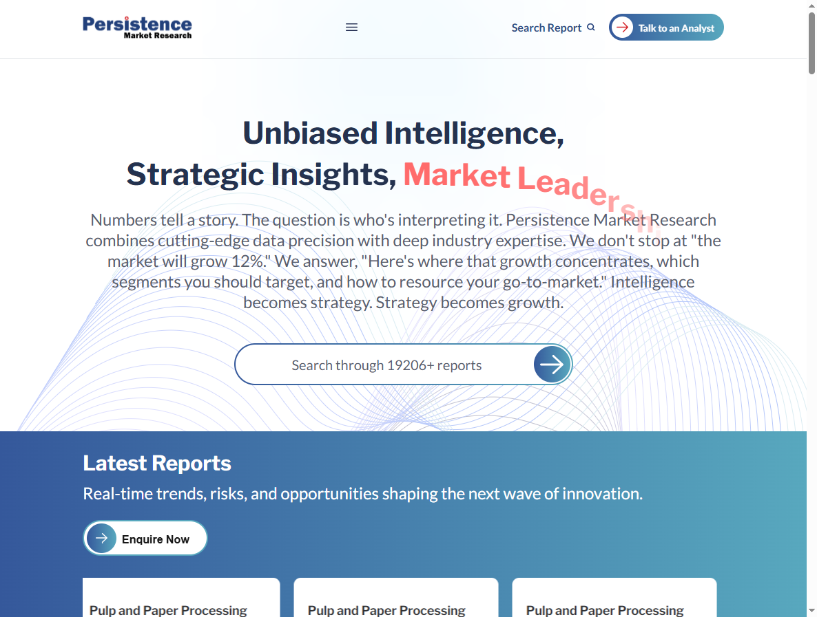 Preview of the Persistence Market Research website